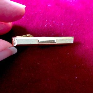 Vintage Mid Century White Gold Tie Bar Swank